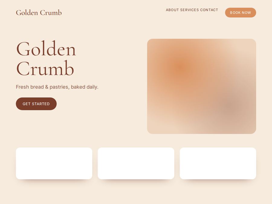 Sample bakery website