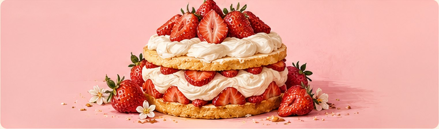 Strawberry shortcake layer cake